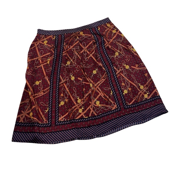 NWT Talbots Horse Bit Print Midi Skirt Lined Size 18 - Picture 6 of 6